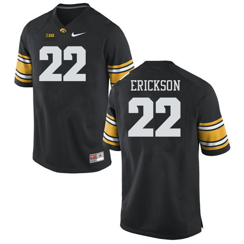 Men #22 Carter Erickson Iowa Hawkeyes College Football Alternate Jerseys Sale-Black - Click Image to Close